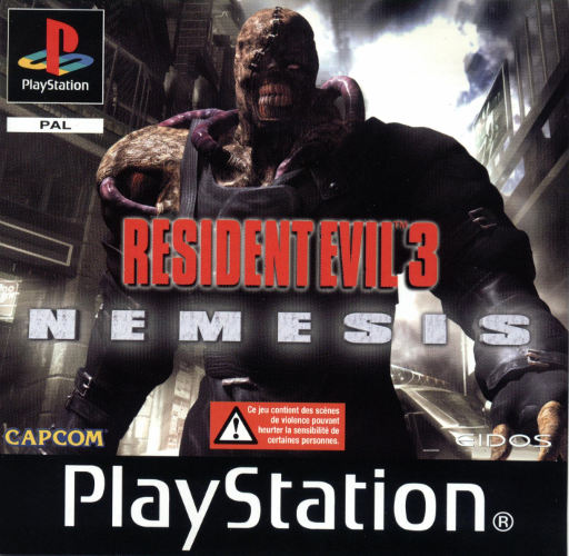 Resident Evil 3 Nemesis box art for Playstation